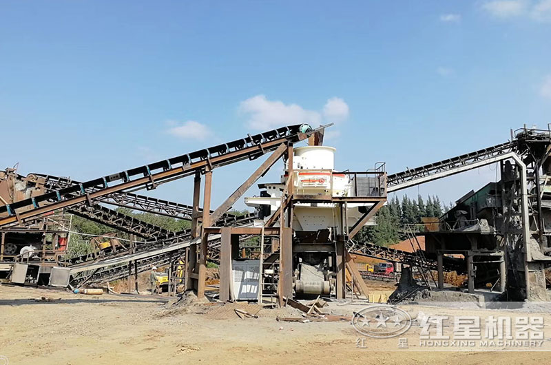煤矸石制砂机生产线实拍图