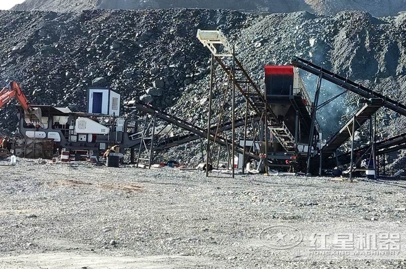 移动煤矸石制砂现场图片